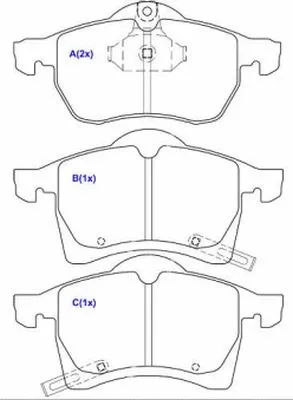 Brake Pad Set, disc brake (1636486280)