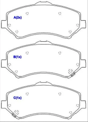 Brake Pad Set, disc brake (1643075480)