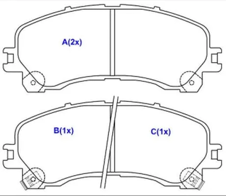 Brake Pad Set, disc brake (1643080080)