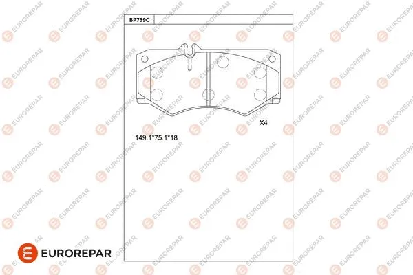 Brake Pad Set, disc brake (1681269880)