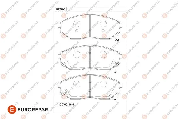 Brake Pad Set, disc brake (1681262580)
