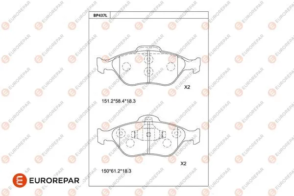 Brake Pad Set, disc brake (1681256980)