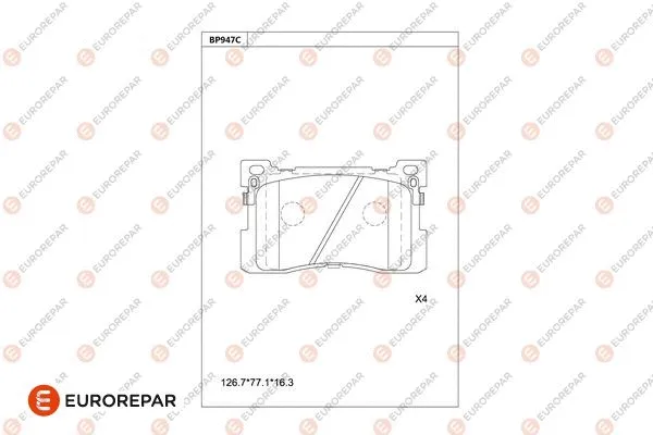 Brake Pad Set, disc brake (1681271480)