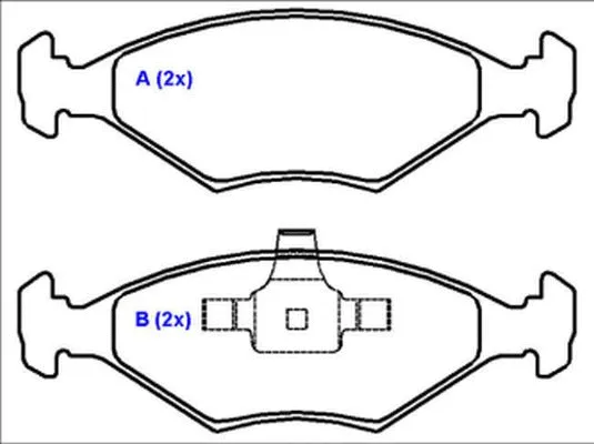 Brake Pad Set, disc brake (1636485380)