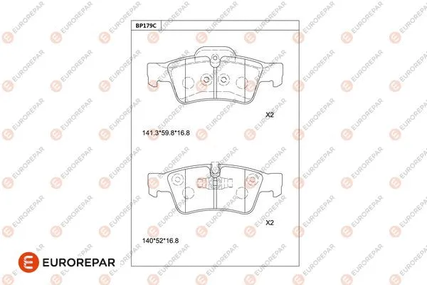 Brake Pad Set, disc brake (1681254980)