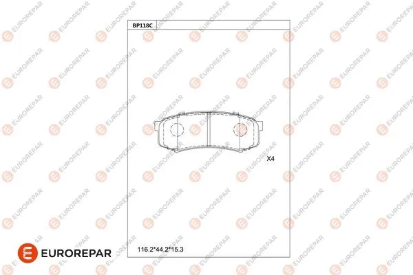 Brake Pad Set, disc brake (1681214180)