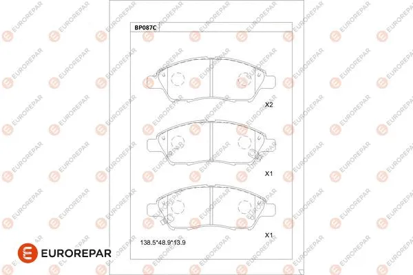 Brake Pad Set, disc brake (1677812180)