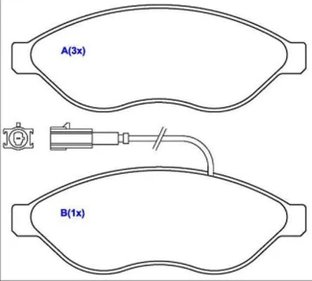 Brake Pad Set, disc brake (1643071280)