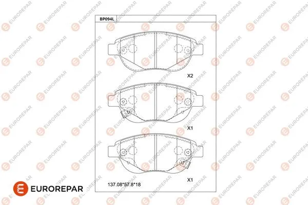 Brake Pad Set, disc brake (1681235680)