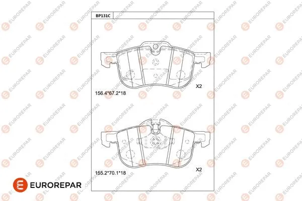 Brake Pad Set, disc brake (1681208680)
