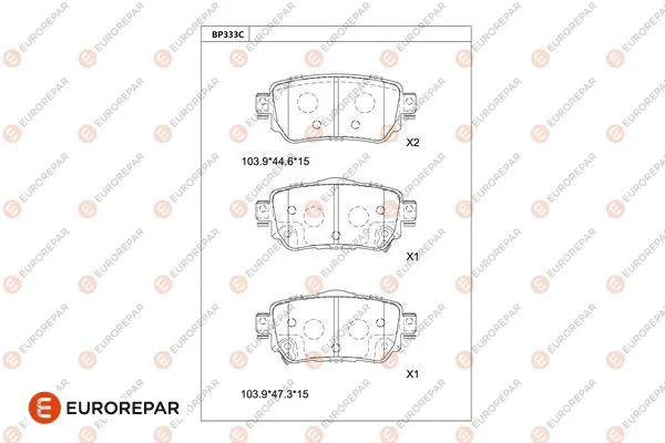 Brake Pad Set, disc brake (1681229980)