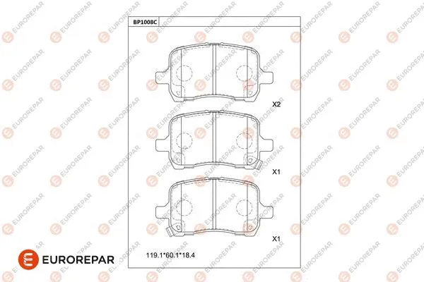 Brake Pad Set, disc brake (1681252680)