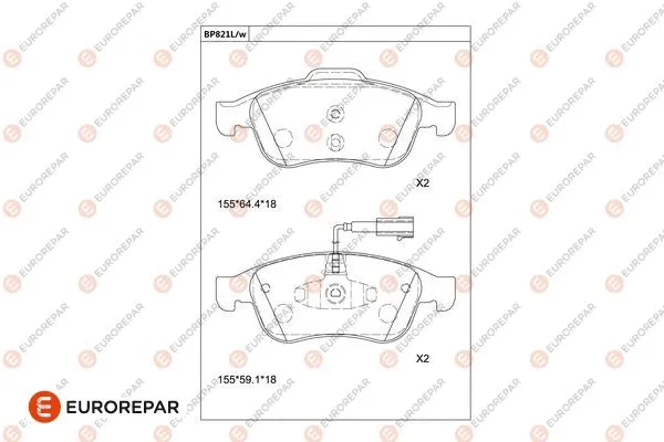 Brake Pad Set, disc brake (1681271080)