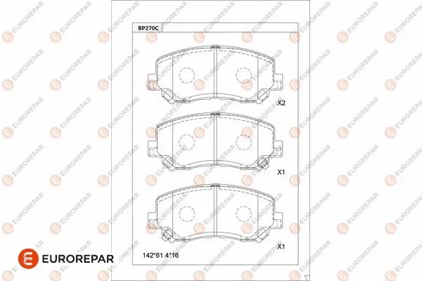 Brake Pad Set, disc brake (1681221480)