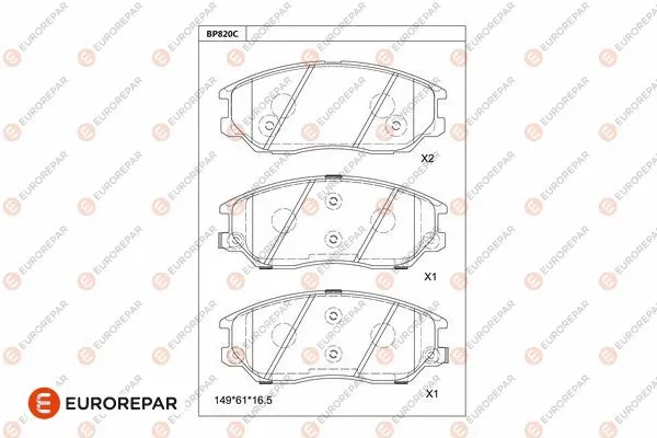 Brake Pad Set, disc brake (1681250380)