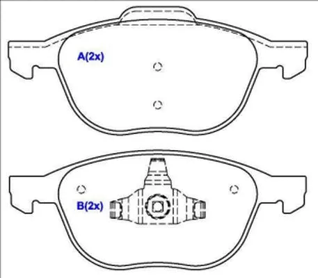 Brake Pad Set, disc brake (1643077180)