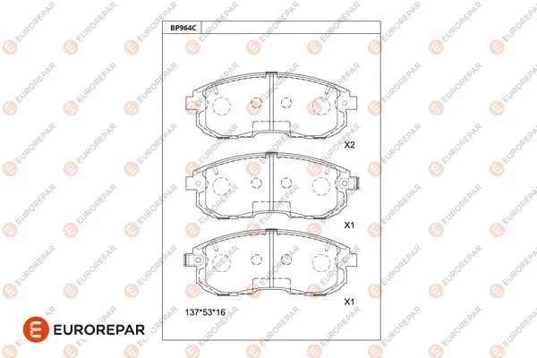 Brake Pad Set, disc brake (1681229080)