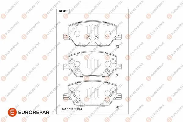 Brake Pad Set, disc brake (1681248980)