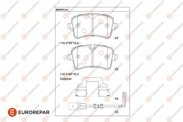 Brake Pad Set, disc brake (1681212080)
