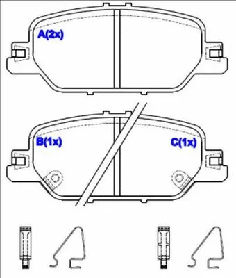 Brake Pad Set, disc brake (1643083680)