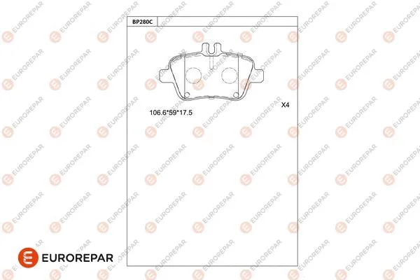 Brake Pad Set, disc brake (1681243380)