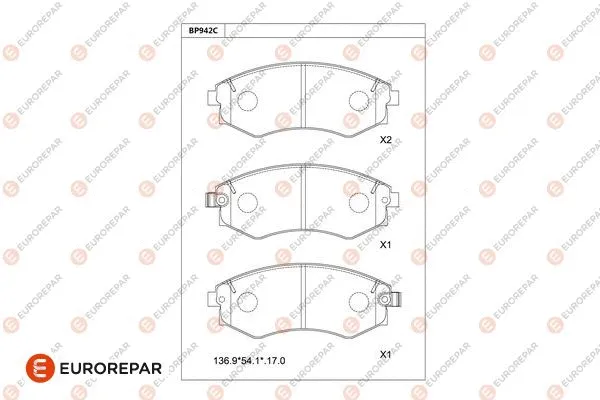 Brake Pad Set, disc brake (1681209880)