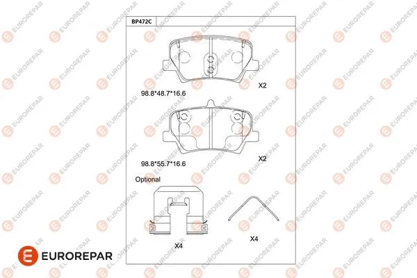 Brake Pad Set, disc brake (1681242480)