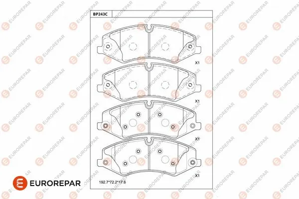 Brake Pad Set, disc brake (1681226980)