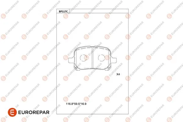 Brake Pad Set, disc brake (1681274380)