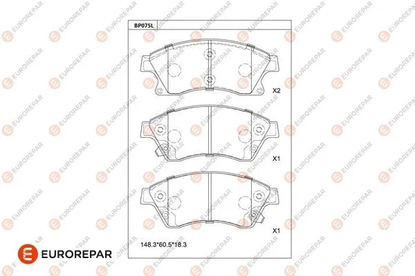 Brake Pad Set, disc brake (1681216280)