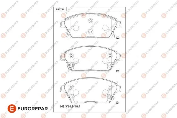 Brake Pad Set, disc brake (1681218680)