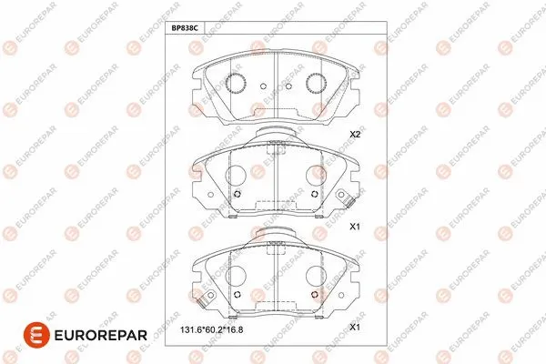 Brake Pad Set, disc brake (1681272980)