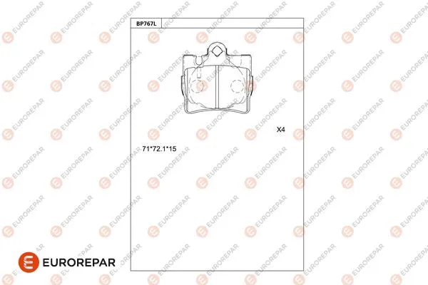 Brake Pad Set, disc brake (1681272580)