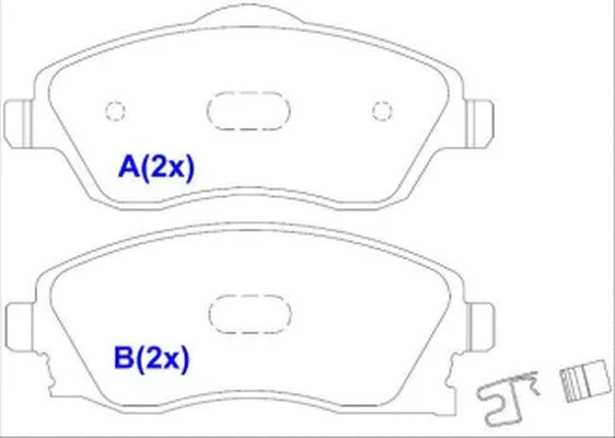 Brake Pad Set, disc brake (1636485080)