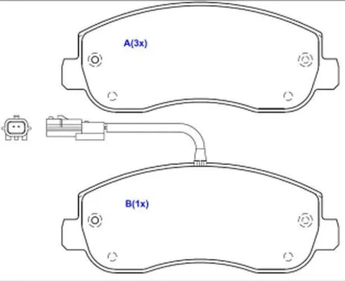 Brake Pad Set, disc brake (1643078480)