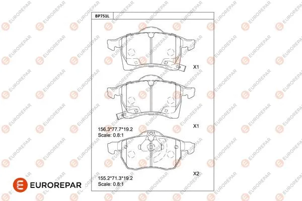 Brake Pad Set, disc brake (1681269980)
