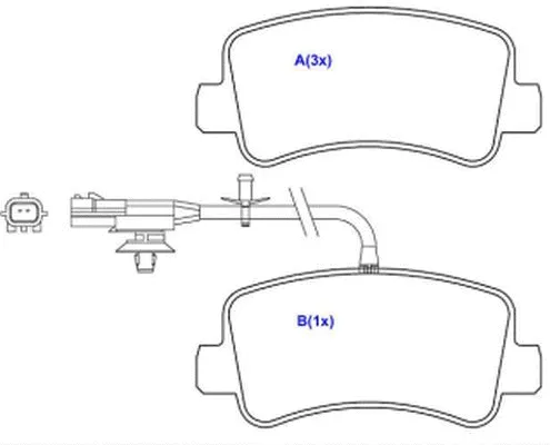 Brake Pad Set, disc brake (1643078580)