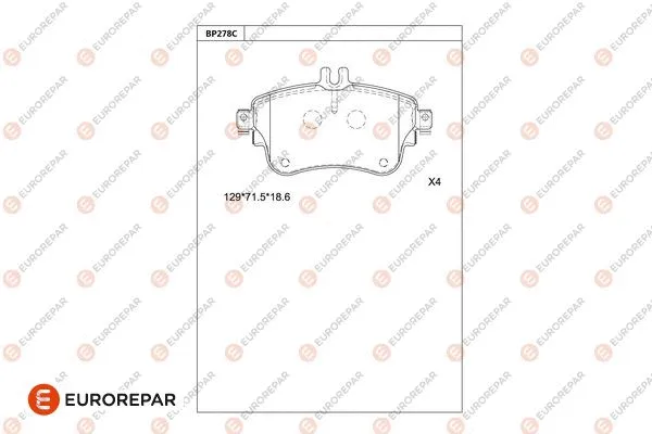 Brake Pad Set, disc brake (1681255280)