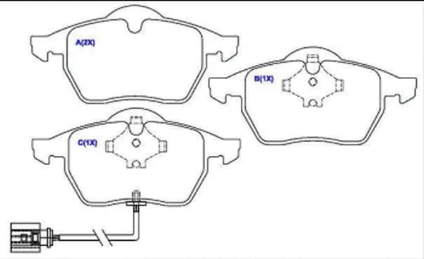 Brake Pad Set, disc brake (1643068080)