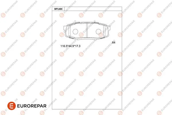 Brake Pad Set, disc brake (1681220680)