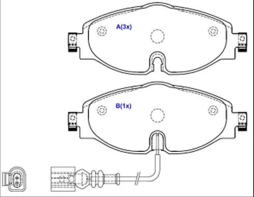 Brake Pad Set, disc brake (1643074480)