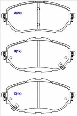 Brake Pad Set, disc brake (1643083180)