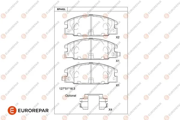 Brake Pad Set, disc brake (1681210980)