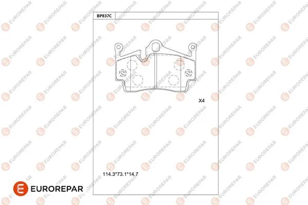 Brake Pad Set, disc brake (1681270280)