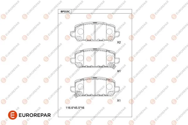 Brake Pad Set, disc brake (1681220080)