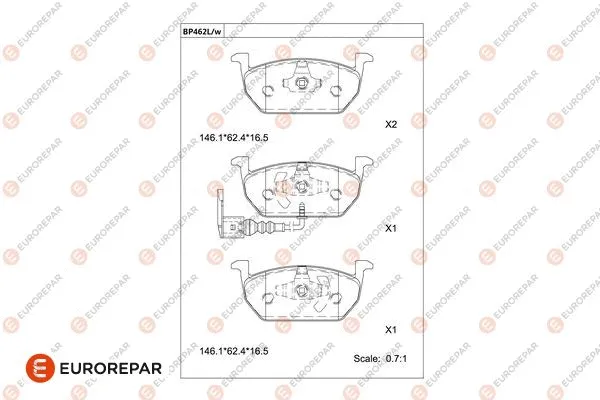 Brake Pad Set, disc brake (1681239080)