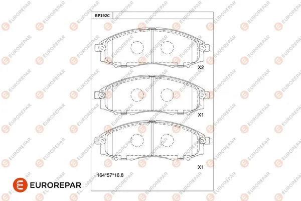 Brake Pad Set, disc brake (1681222080)