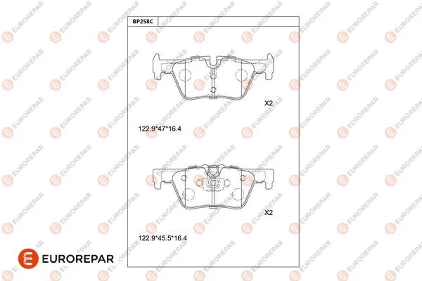 Brake Pad Set, disc brake (1681229680)