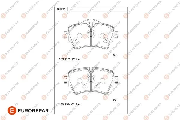 Brake Pad Set, disc brake (1681249980)