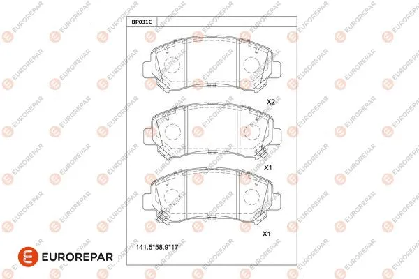 Brake Pad Set, disc brake (1681211680)